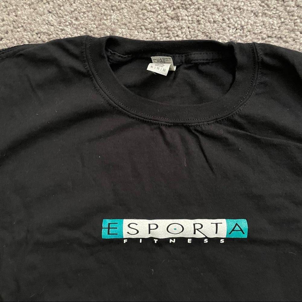 Plain Black ESPORTA Fitness Tee